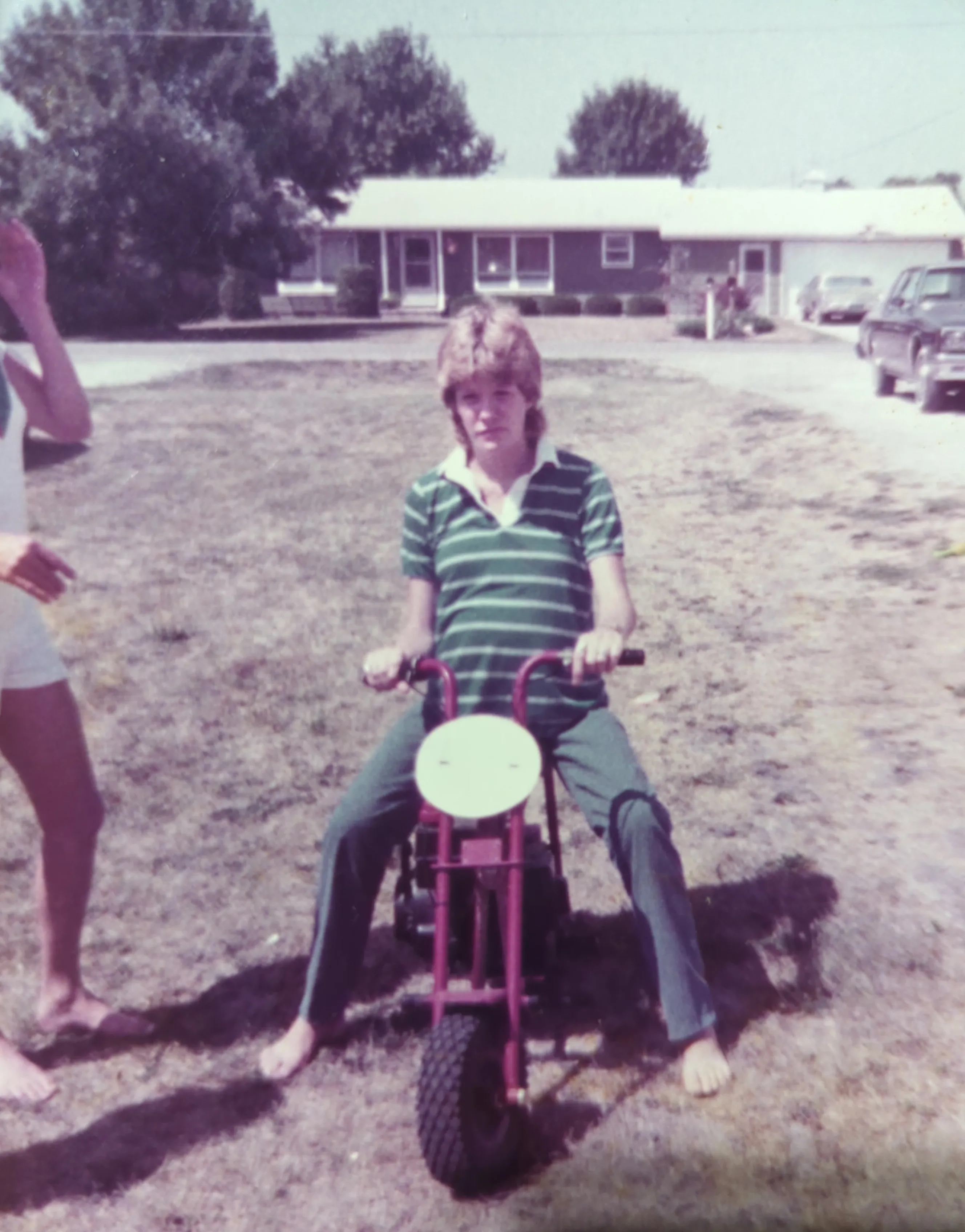 Cousin on the bike